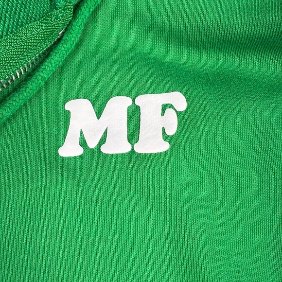 Mayfair Green Heavyweight Empathy Always Zip Front Hoodie Size M/L - Picture 3 of 9